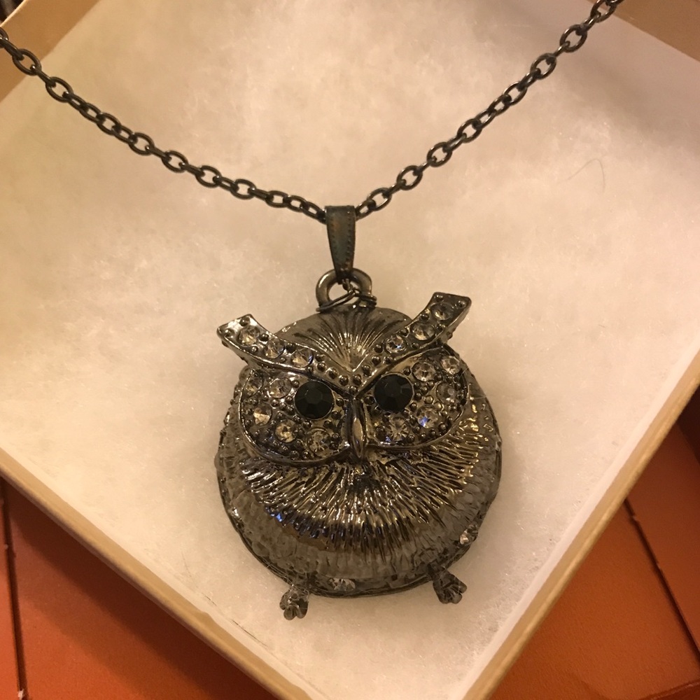 SILVER OWL NECKLACE - Picture 2 of 3